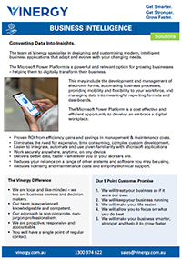 Factsheet businessintelligence vinergy microsoft cloud solutions and migration