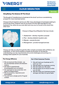 Factsheet cloudmigration vinergy microsoft cloud solutions and migration