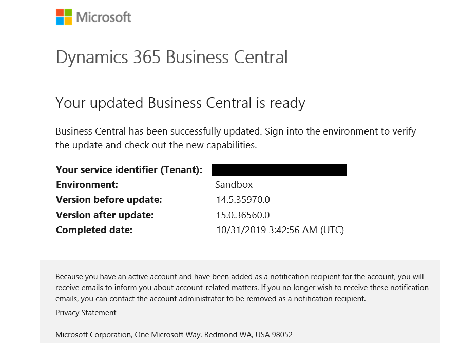 business central update email complete Vinergy Microsoft Cloud Solutions And Migration